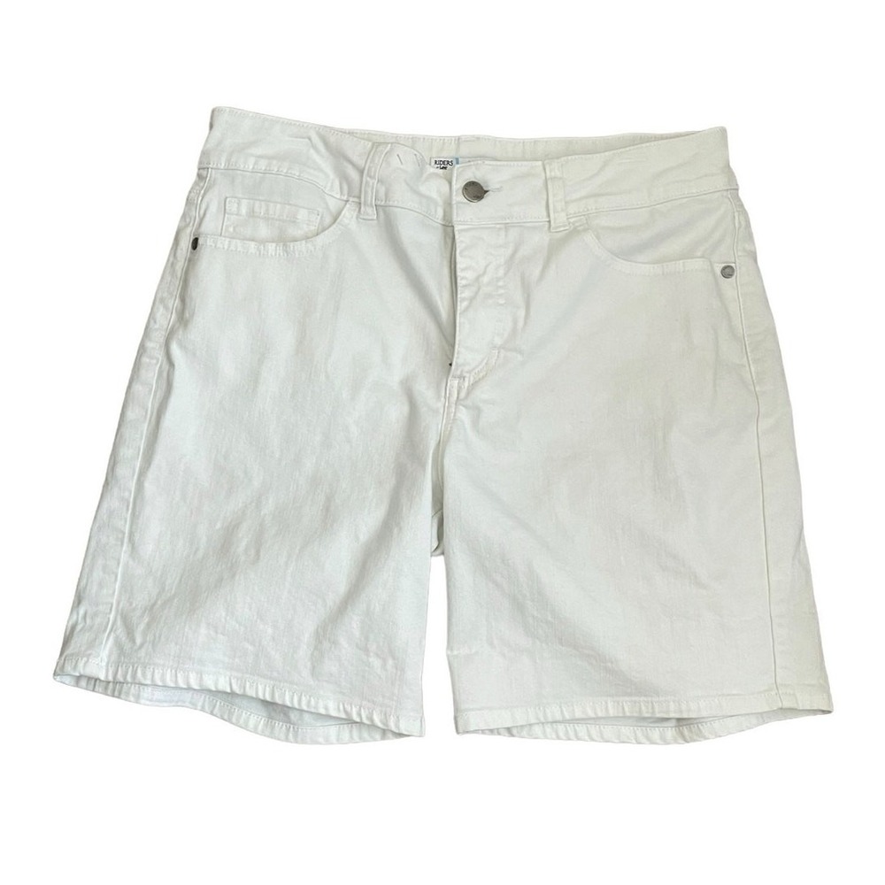 Riders by Lee Kids Minimalist Coastal Denim Shorts 12/M White Mid Rise Stretch